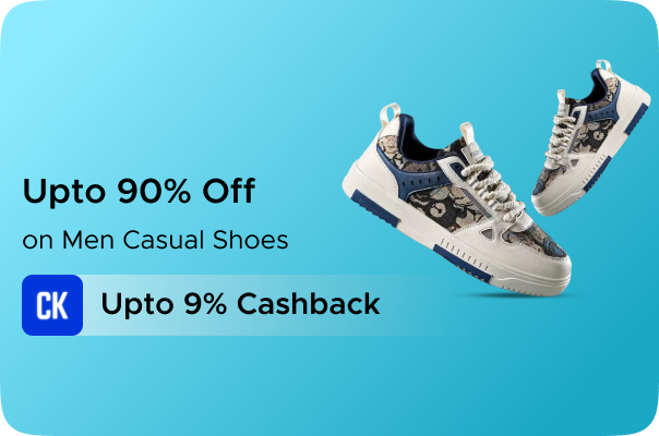 Shopsy: Upto 90% Off on Men Casual Shoes + Upto 9% CashKaro Cashback